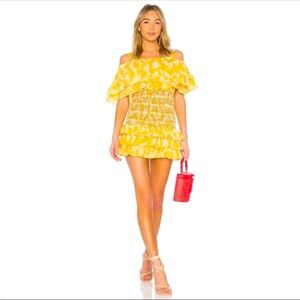 NEW Tularosa Roma Smocked Tiered cotton Mini Dress in Hillchrest Floral small